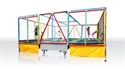 Picture of 6 bed trampoline on trailer without homologation